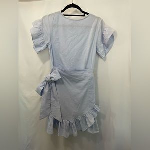 Light blue tie front dress